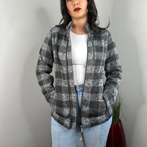 Calvin Klein Gray Plaid Zipper Jacket - Picture 7 of 10